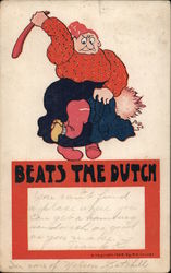 Woman Spanking Child Postcard