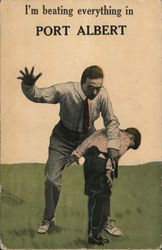 Man Spanking Boy Postcard