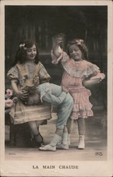 Girls Spanking Boy Postcard