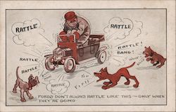 Fords Don't Aways Rattle Like This - Only When They Are Going Cars Postcard Postcard Postcard
