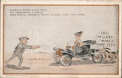 When a Ford Gets Sick. Hit Her With A Brick. Postcard