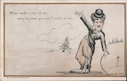 Charlie Chaplin - What Made A Nut Of Me Postcard
