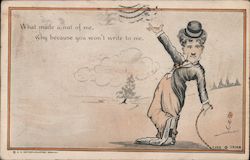 Charlis Chaplin - What Made A Nut Of Me Postcard