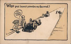 Ford - Who Put Insect Powder On The Road Postcard