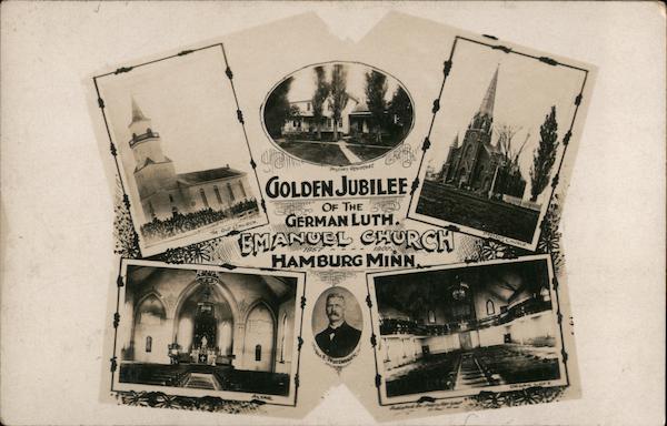 Golden Jubilee of the German Lutheran Emanuel Church 1857 - 1907 Hamburg Minnesota