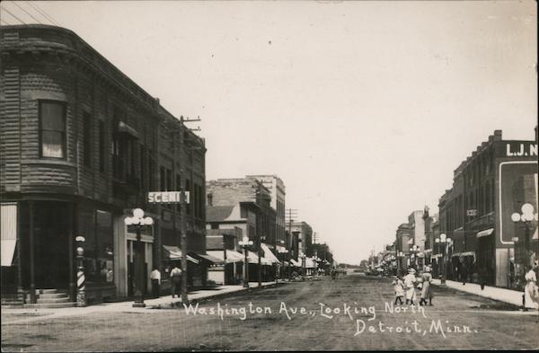 Washington Ave Looking North Detroit Minnesota