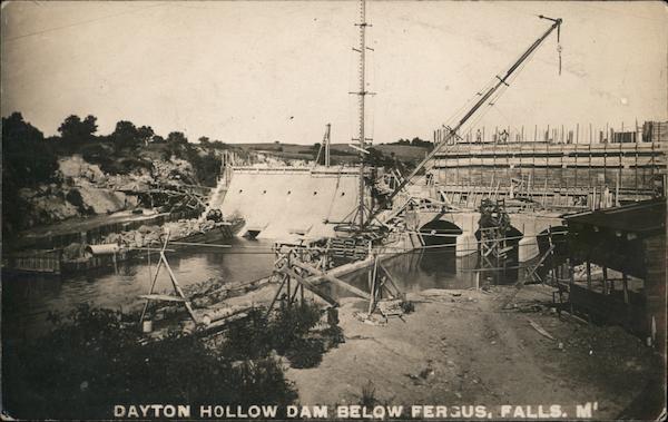 Dayton Hollow Dam Construction Fergus Falls Minnesota