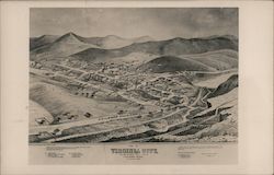 Aerial View Virginia City Postcard