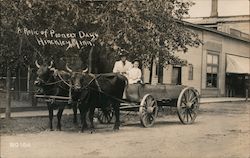A Relic of Pioneer Days -- Horse and Wagon Postcard
