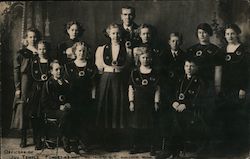 Officers of Juv Temple "Forget Me Not" No. 14 I.O.G.T Postcard