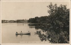 Boating on Lake Alice Fergus Falls, MN Postcard Postcard Postcard