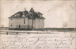 School at Deer River Postcard