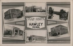 Snap Shots of Hawley Minn Minnesota Postcard Postcard Postcard