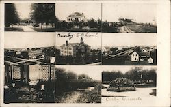 Views of the Town and Buildings Postcard