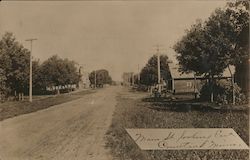 Main Street Looking East Postcard