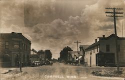 Business District Campbell, MN Postcard Postcard Postcard