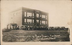 Children Leaving Public School for Home Postcard