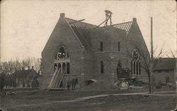 Church Construction Postcard
