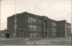 School Building Postcard