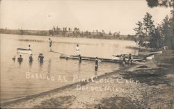 bathing at Pine Cone Camp Postcard