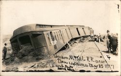 Wreck on M & St. L. R.R. Near Dawson, Minn., May 25, 1917 Minnesota Postcard Postcard Postcard