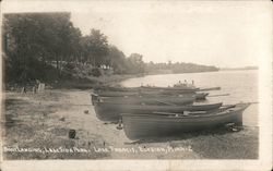 Boat Landing, Lakeside Park, Lake Francis Postcard