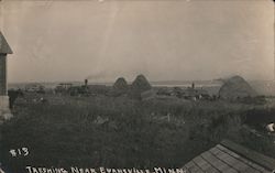 Threshing Evansville, MN Postcard Postcard Postcard