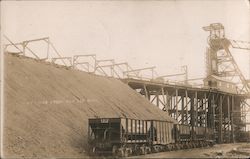 Railroad cars at Mine Postcard