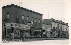 Eveleth Street Scene - Rexall Drugs on Corner Postcard