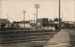 East Evansville, Street View, Train Trakcs Minnesota Postcard Postcard Postcard