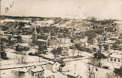 Bird's-Eye View in Winter Postcard