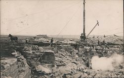 Steam Drilling Quarry Postcard