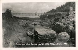 Suspension Foot Bridge in Jay Cooke Park Carlton, MN Postcard Postcard Postcard