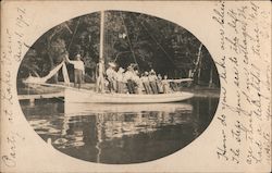 Party at Lake View Postcard