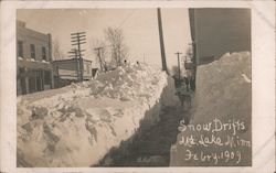 Snow Drifts February 1909 Postcard
