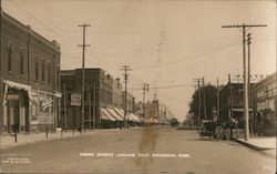 Front Street Looking East Moorhead, MN Postcard Postcard Postcard