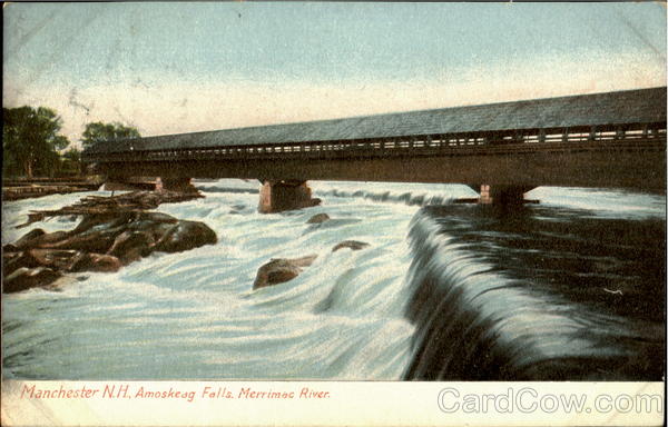 Amoskeag Falls, Merrimac River Manchester New Hampshire