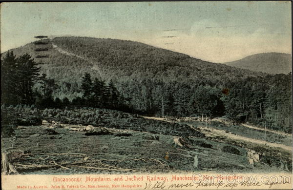 Uncanoonuc Mountains And Incined Railway Manchester New Hampshire