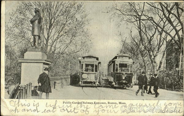 Public Garden Subway Entrance Boston Massachusetts