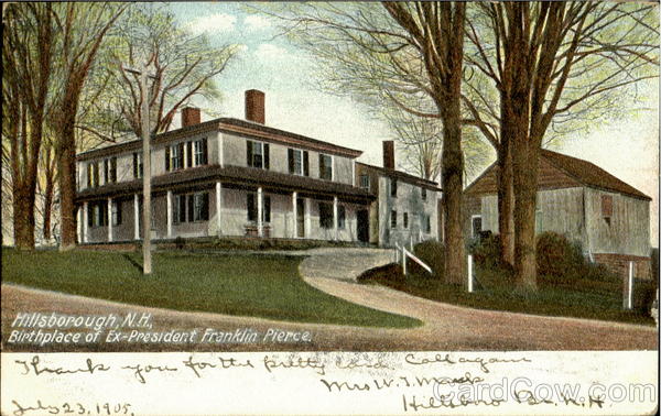 Birthplace Of Ex-President Franklin Pierce Hillsborough New Hampshire
