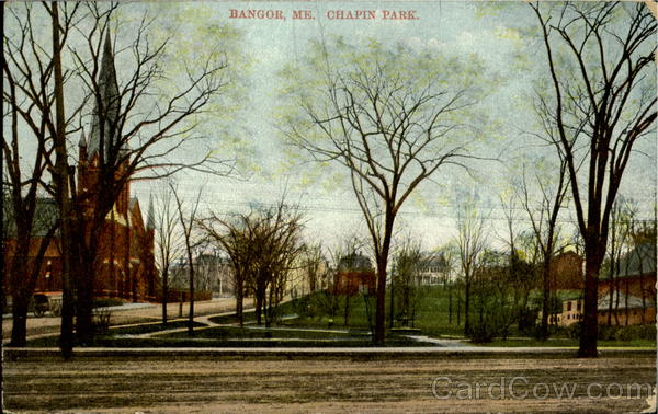 Chapin Park or Davenport Park - St. Mary's Catholic Church  Bangor Maine