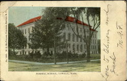 Normal School Lowell, MA Postcard Postcard