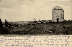 Powder House Hill Amesbury, MA Postcard Postcard