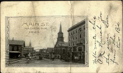 Main St. 1903 Nashua, NH Postcard Postcard