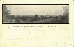 Overlooking The Village Toward The South Acworth, NH Postcard Postcard