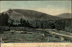 Uncanoonuc Mountains And Incined Railway Postcard