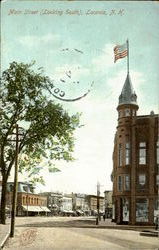 Main Street(Looking South) Laconia, NH Postcard Postcard