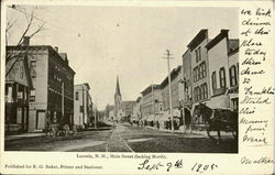 Main Street (Looking North) Laconia, NH Postcard Postcard