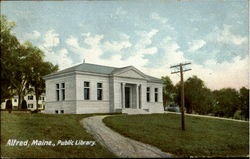 Public Library Alfred, ME Postcard Postcard