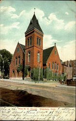 First M. E. Church Waterbury, CT Postcard Postcard